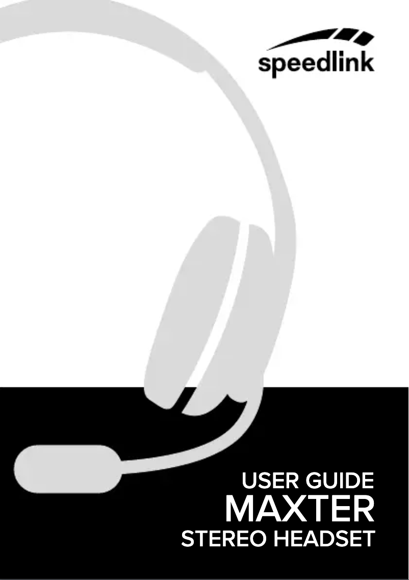 Page 1 de la notice Manuel utilisateur Speed-Link Maxter SL-860002-BK