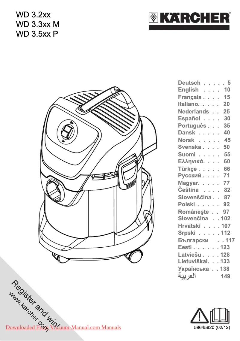 Page n°1 - Manuel utilisateur Kärcher WD 3300 M