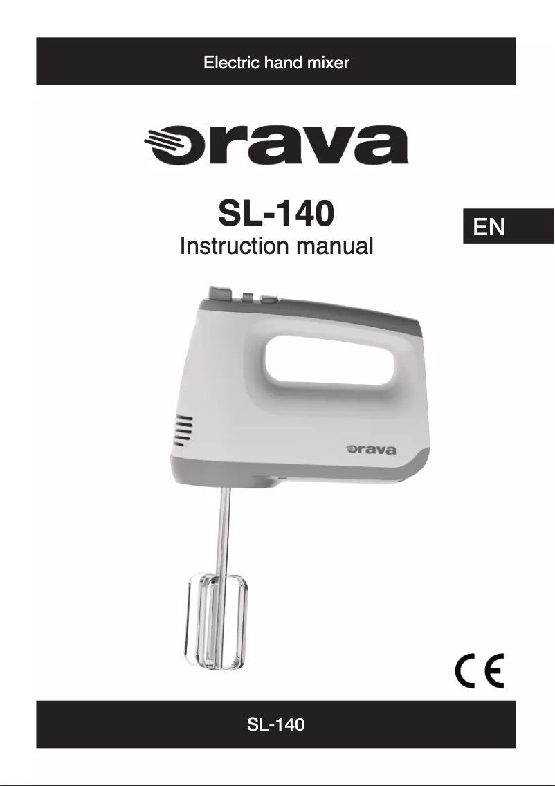 Page n°1 - Manuel utilisateur Orava SL-140