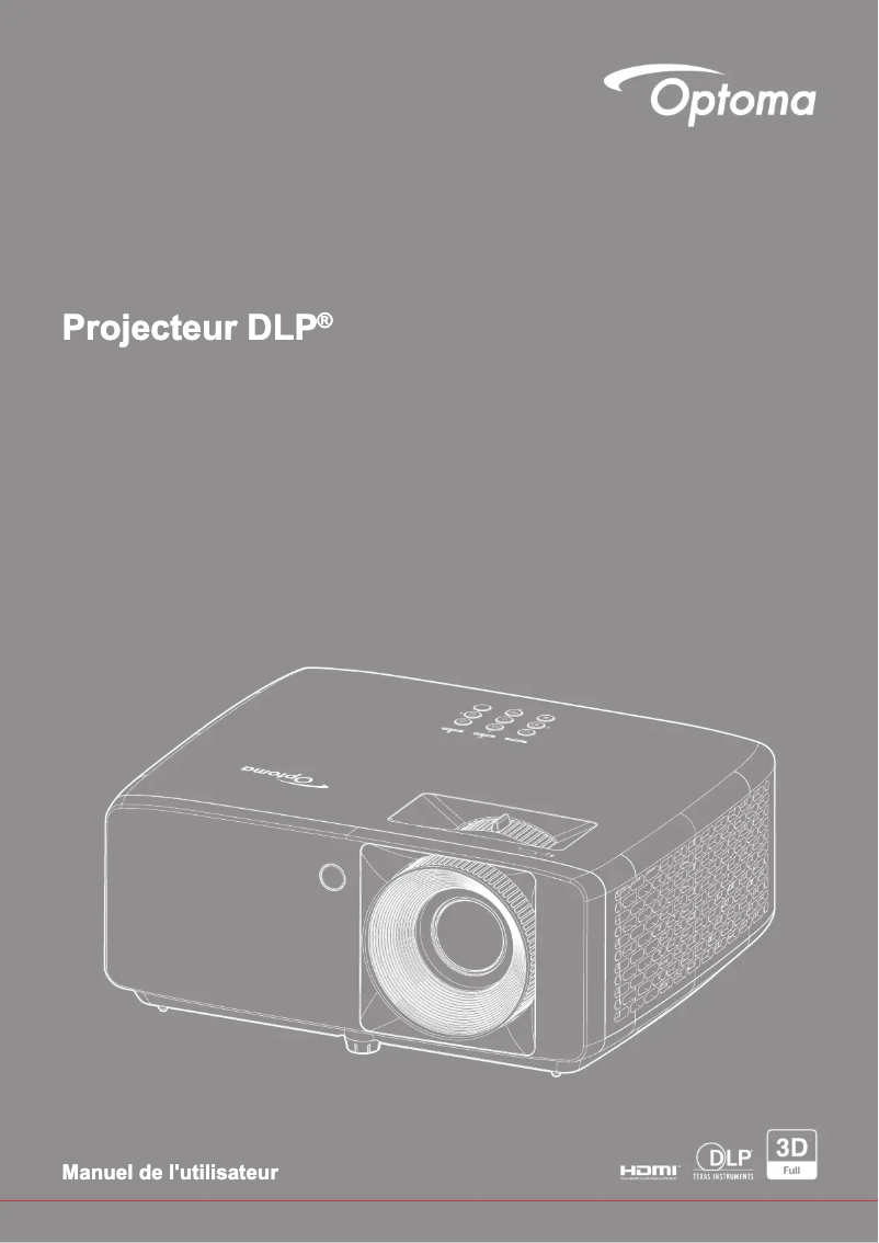 Page n°1 - Manuel utilisateur Optoma ZW350E
