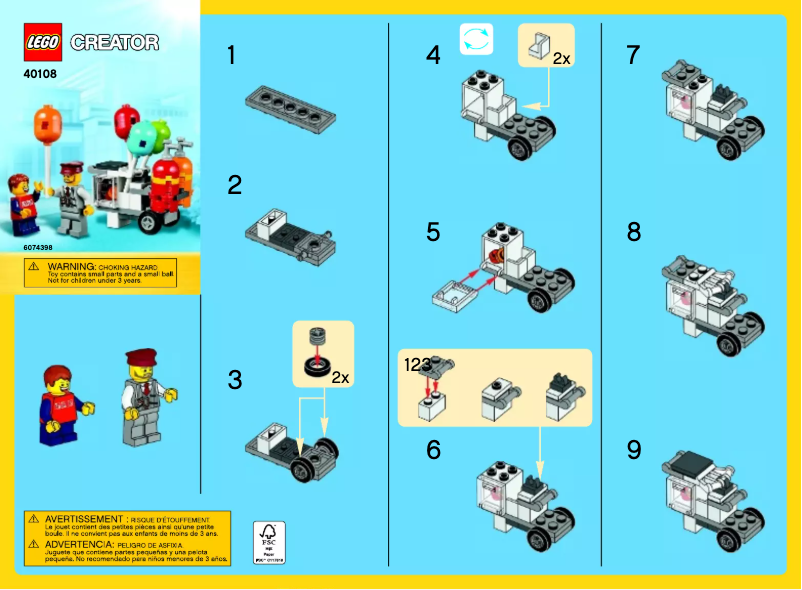 Page 1 de la notice Manuel utilisateur Lego Creator 40108