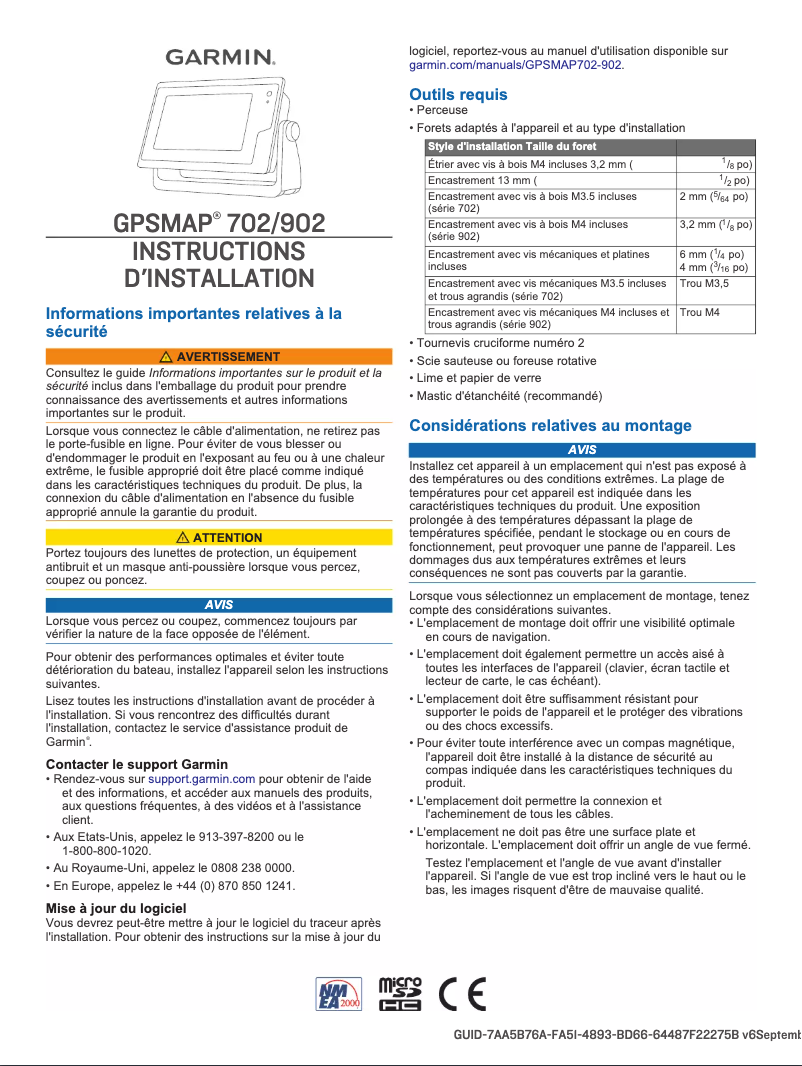 Image de la première page du manuel de l'appareil GPSMAP 722