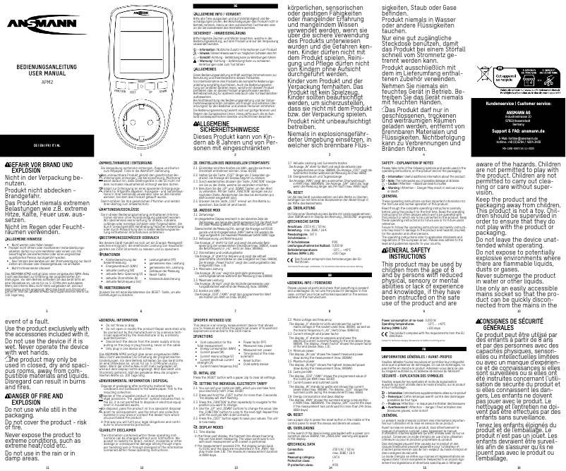 Image de la première page du manuel de l'appareil APM2