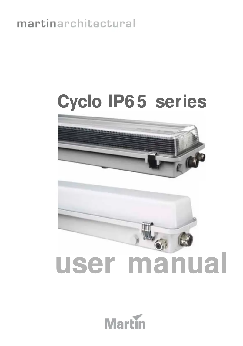Page n°1 - Manuel utilisateur Martin Cyclo IP65 Series