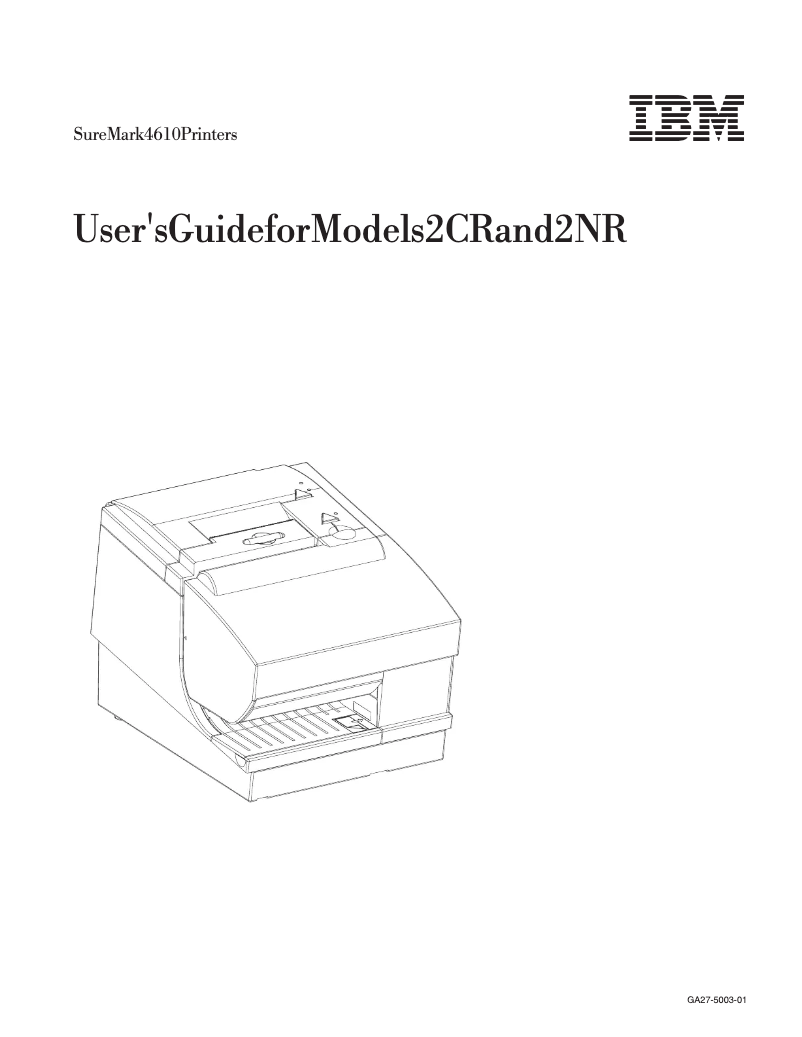 Page 1 de la notice Manuel utilisateur IBM SureMark 2CR
