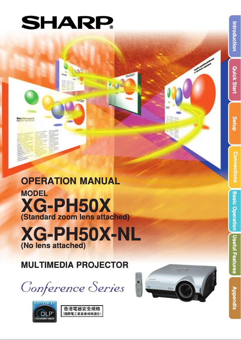 Page 1 de la notice Manuel utilisateur Sharp XG-PH50X
