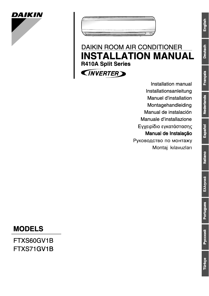 Page 1 de la notice Manuel utilisateur Daikin FTXS42G