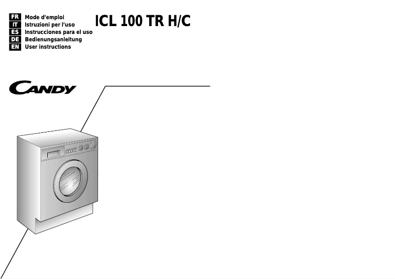Page 1 de la notice Manuel utilisateur Candy ICL 100