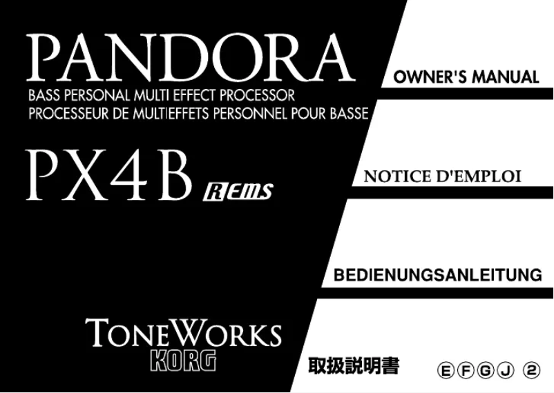 Page 1 de la notice Manuel utilisateur Korg PX4B