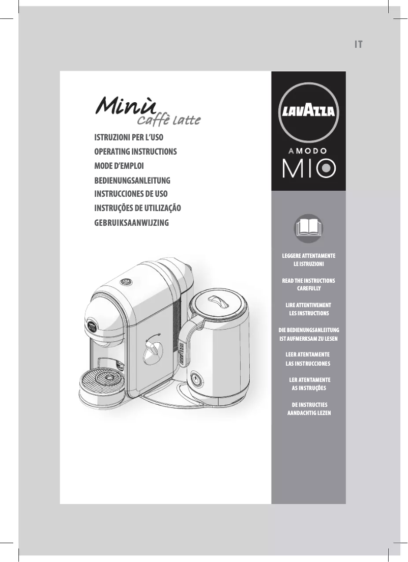 Page 1 de la notice Manuel utilisateur Lavazza Minù Caffè Latte