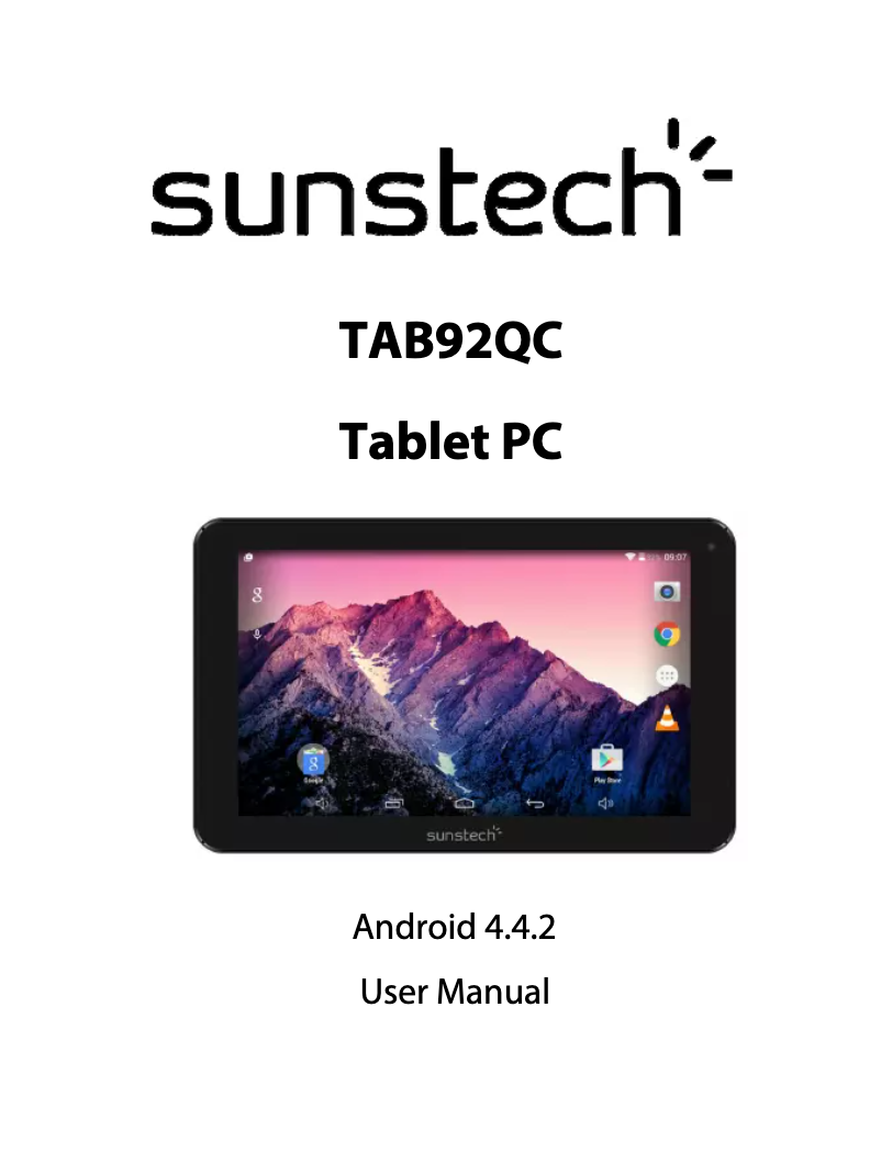 Page n°1 - Manuel utilisateur Sunstech Tab 92 QC