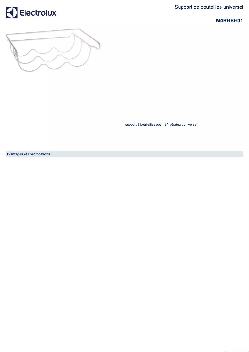 Page 1 de la notice Manuel utilisateur AEG M4RHBH01