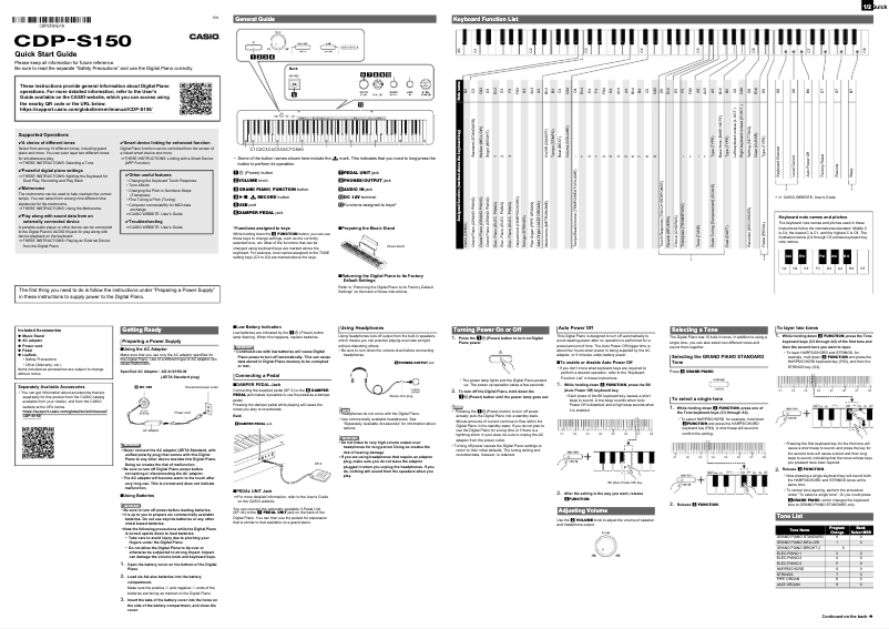 Image de la première page du manuel de l'appareil CDP-S150