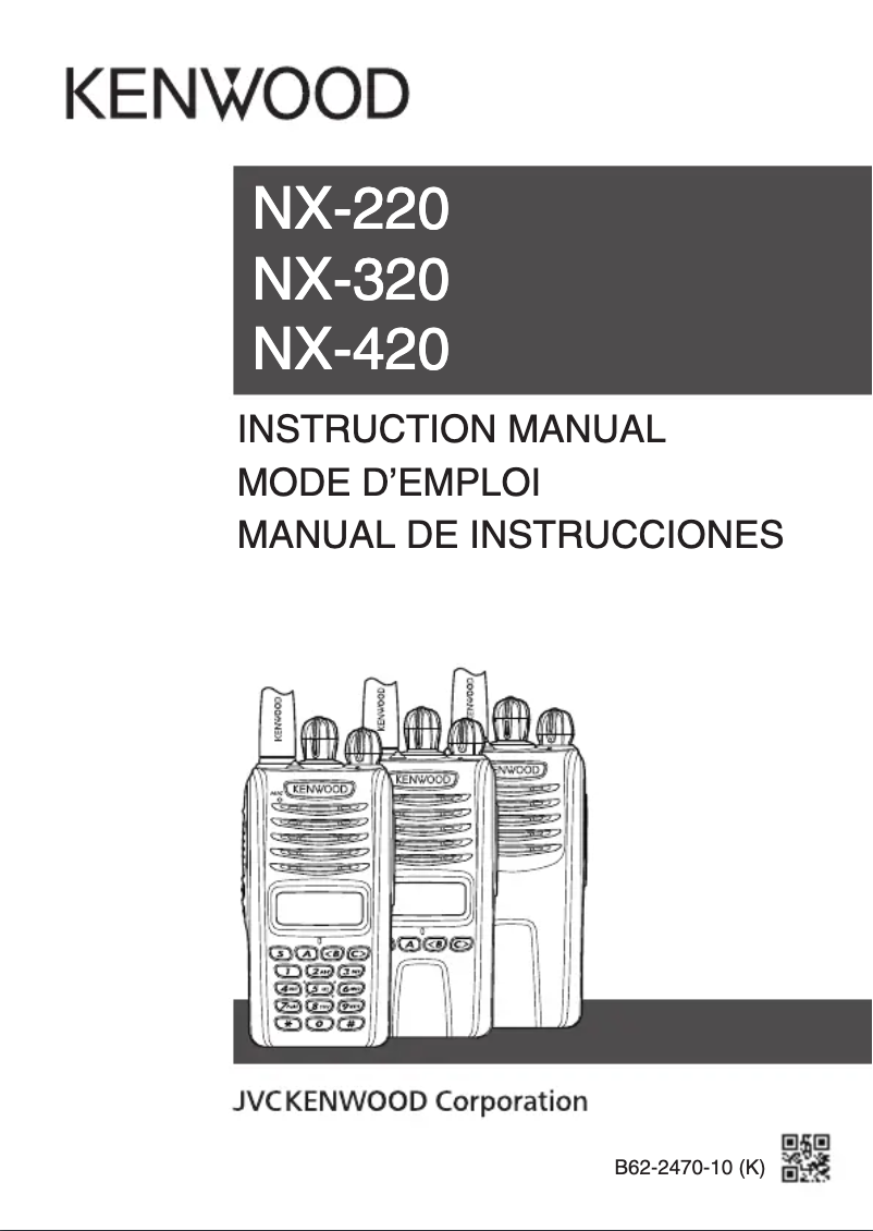 Page 1 de la notice Manuel utilisateur Kenwood NX-220
