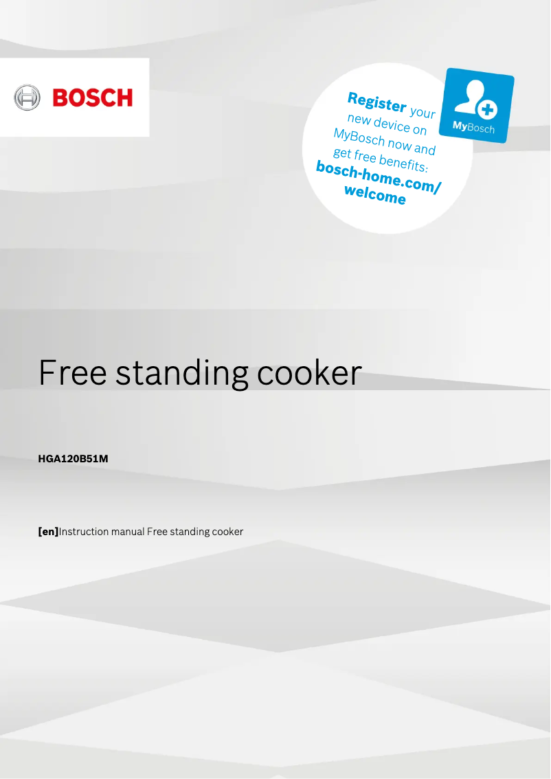 Page 1 de la notice Manuel utilisateur Bosch HGA120B51M