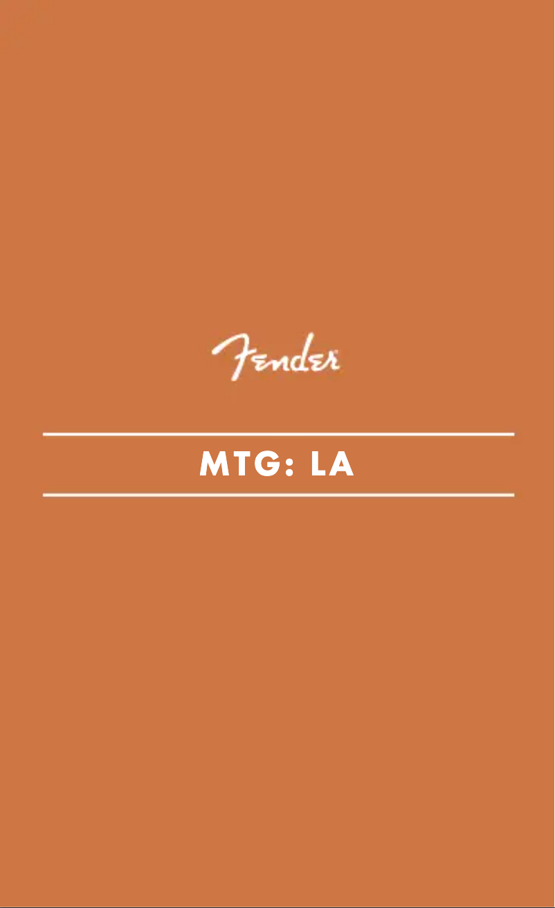Page n°1 - Manuel utilisateur Fender MTG:LA