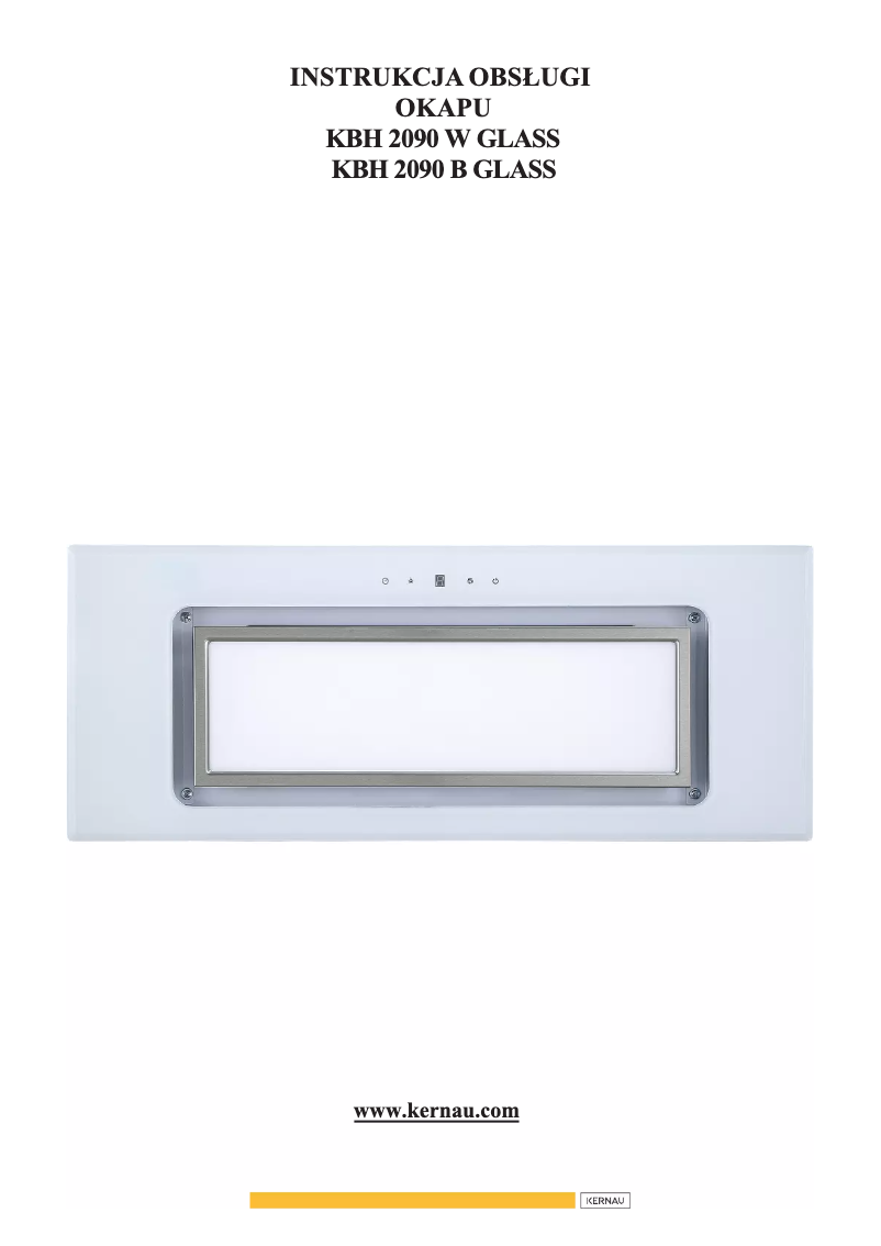 Page n°1 - Manuel utilisateur Kernau KBH 2090 W