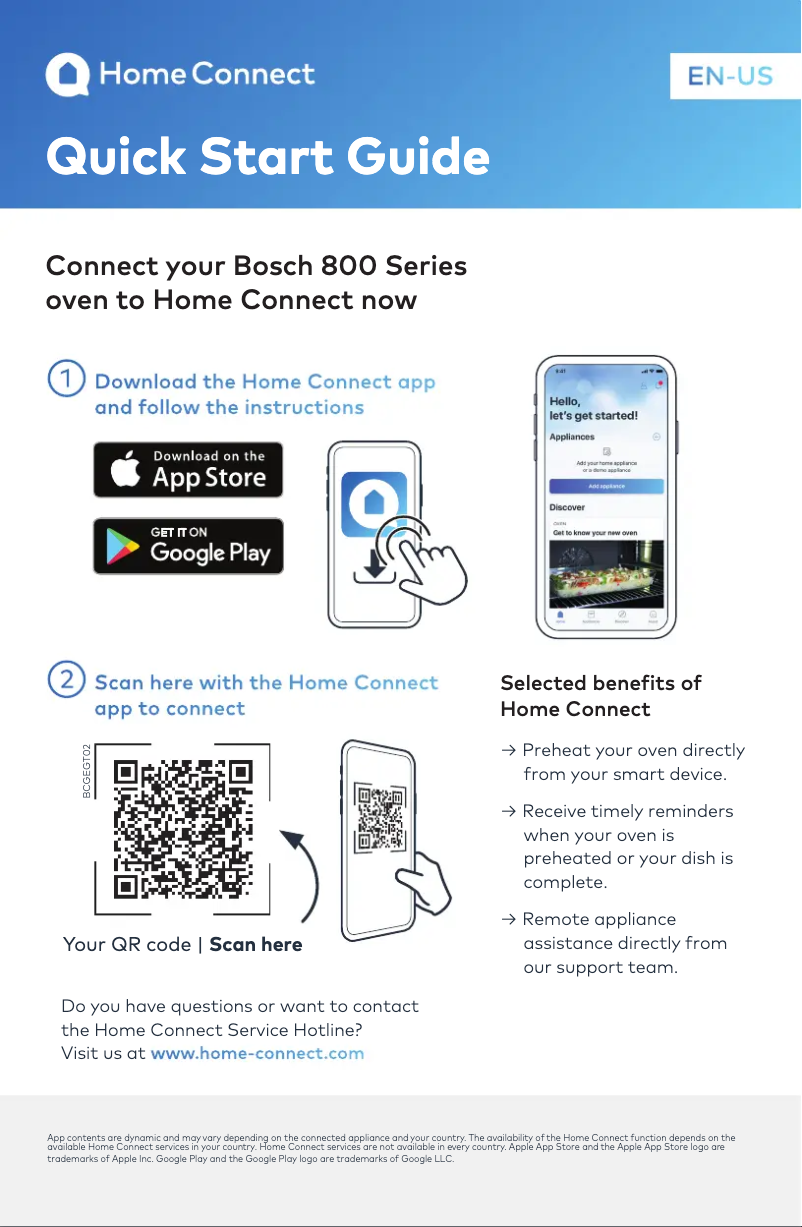 Page 1 of the manual Quick Start Guide Bosch HBLP451RUC