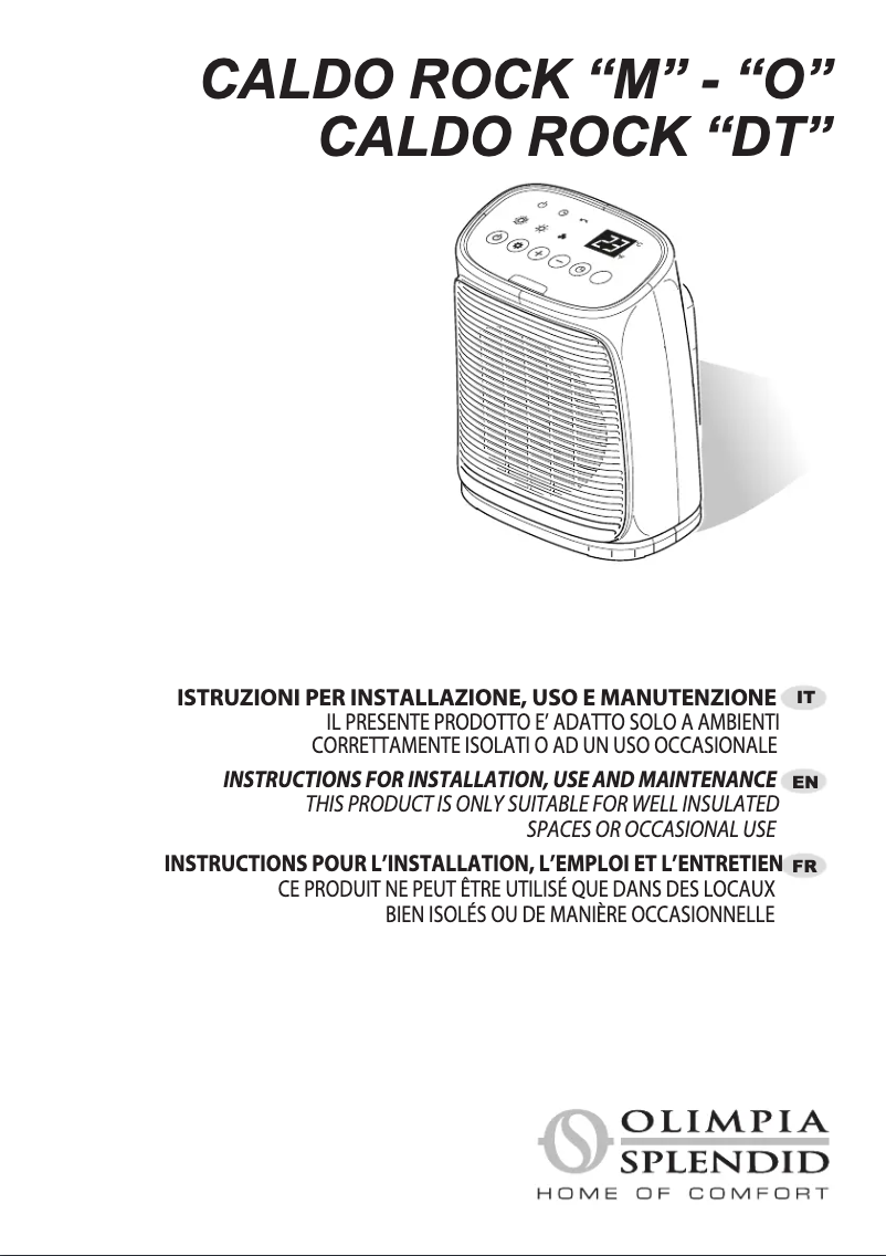 Página 1 del manual Manual de usuario Olimpia Splendid Caldo Rock DT