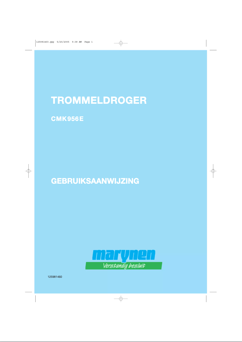 Image de la première page du manuel de l'appareil CMK 956