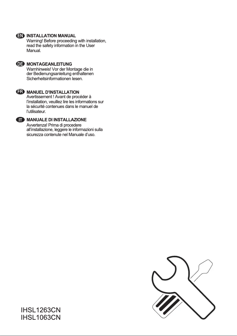 Page 1 de la notice Fiche technique Electrolux IHSL1263CN