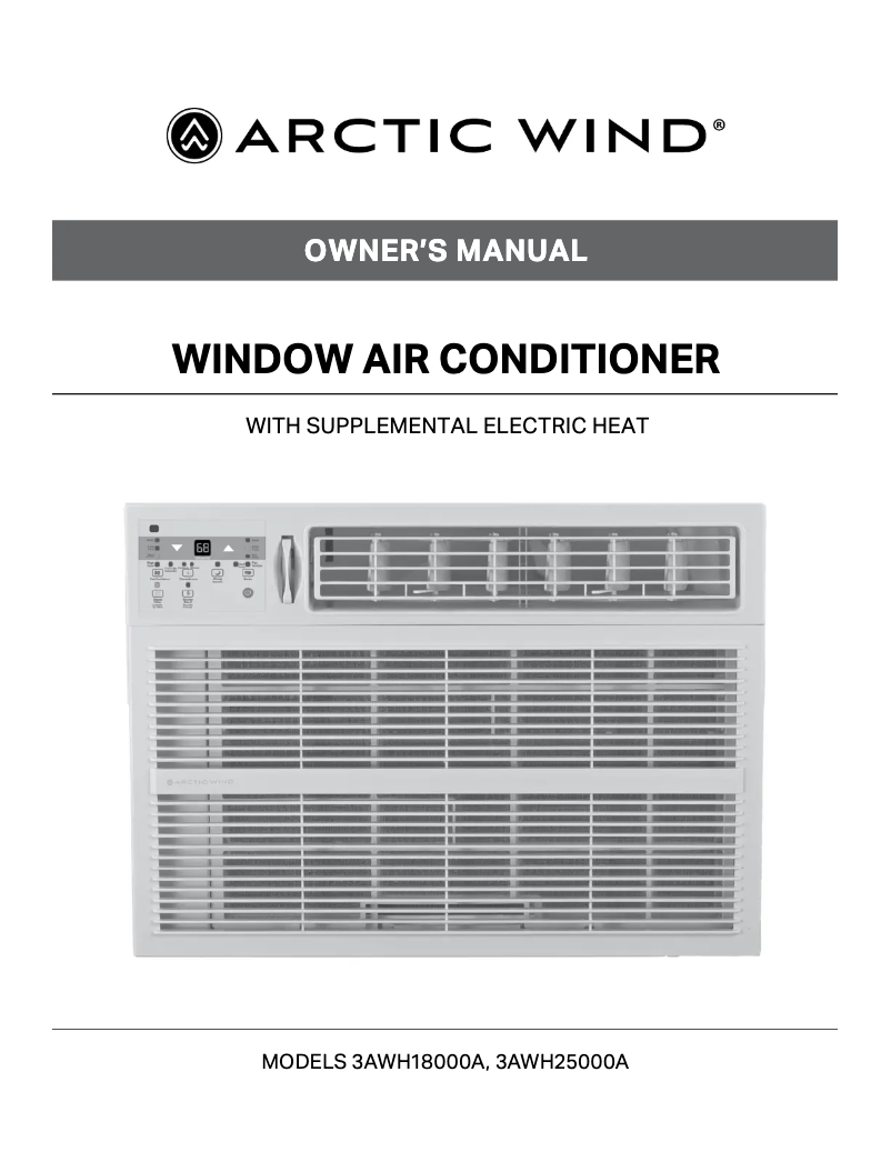 Page 1 de la notice Manuel utilisateur ARCTIC WIND 3AWH25000A