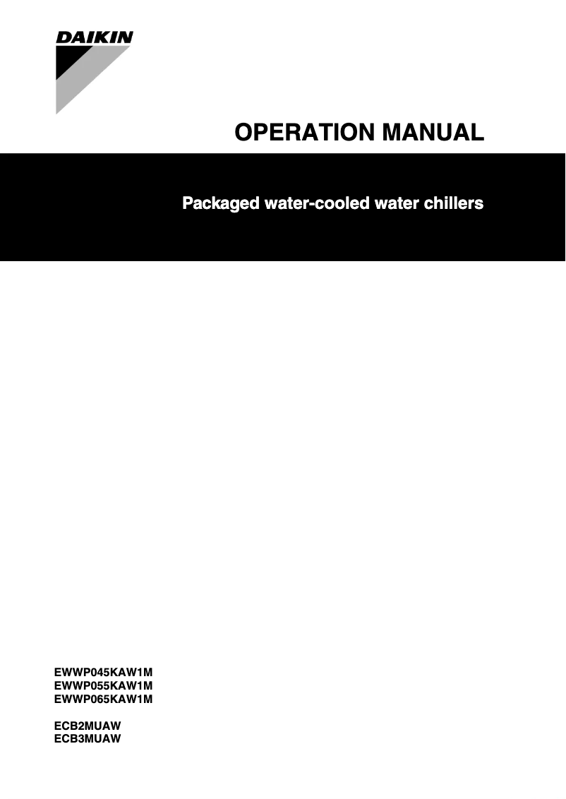 Página 1 del manual Manual de usuario Daikin EWWP028KBW1N