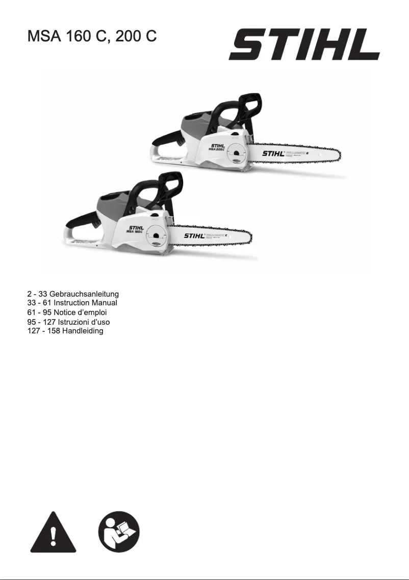 Image de la première page du manuel de l'appareil MSA 200 C
