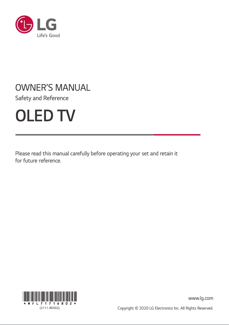 Page n°1 - Manuel utilisateur LG 55WS960H2ZD