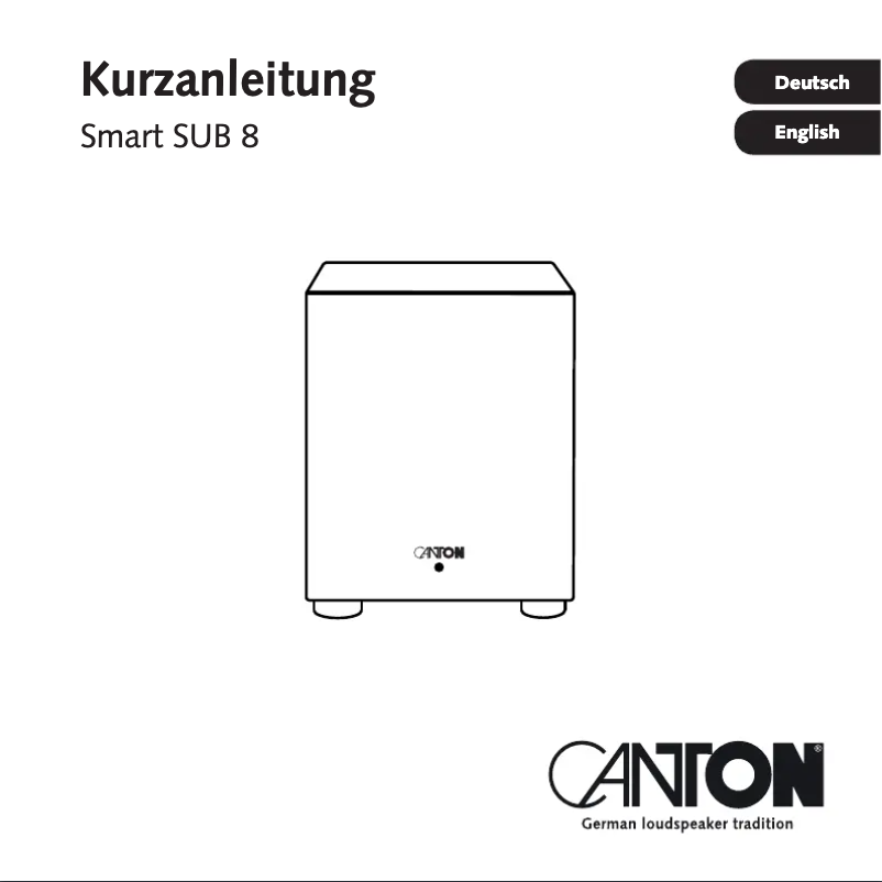 Page 1 de la notice Manuel utilisateur Canton Smart Sub 10