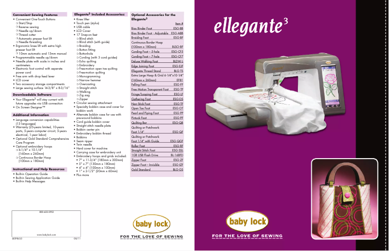 Image de la première page du manuel de l'appareil Ellegante 3