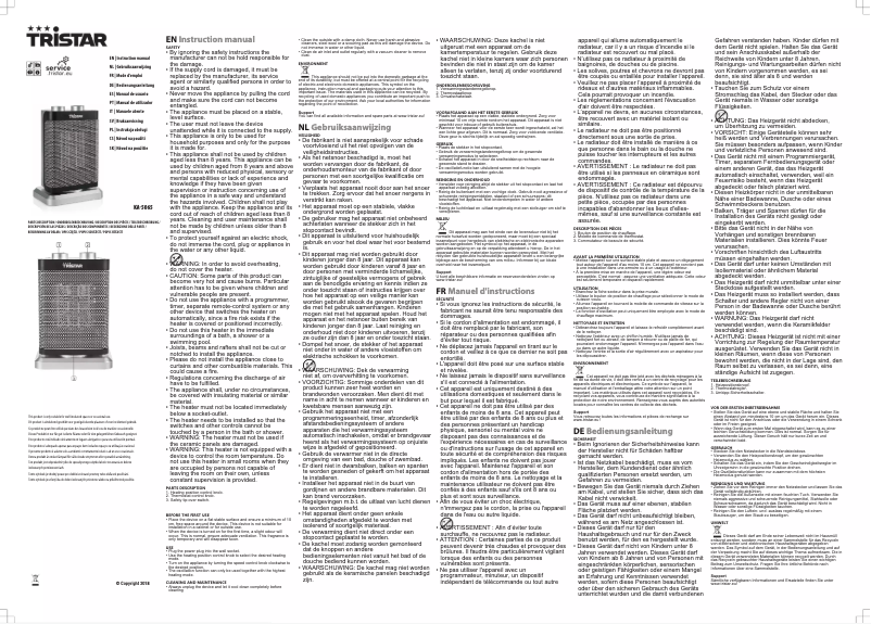 Page 1 de la notice Manuel utilisateur TriStar KA-5065