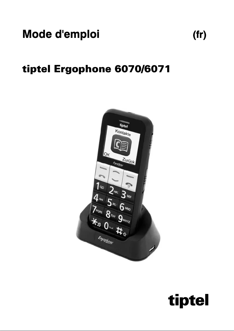 Page 1 de la notice Manuel utilisateur Tiptel Ergophone 6071