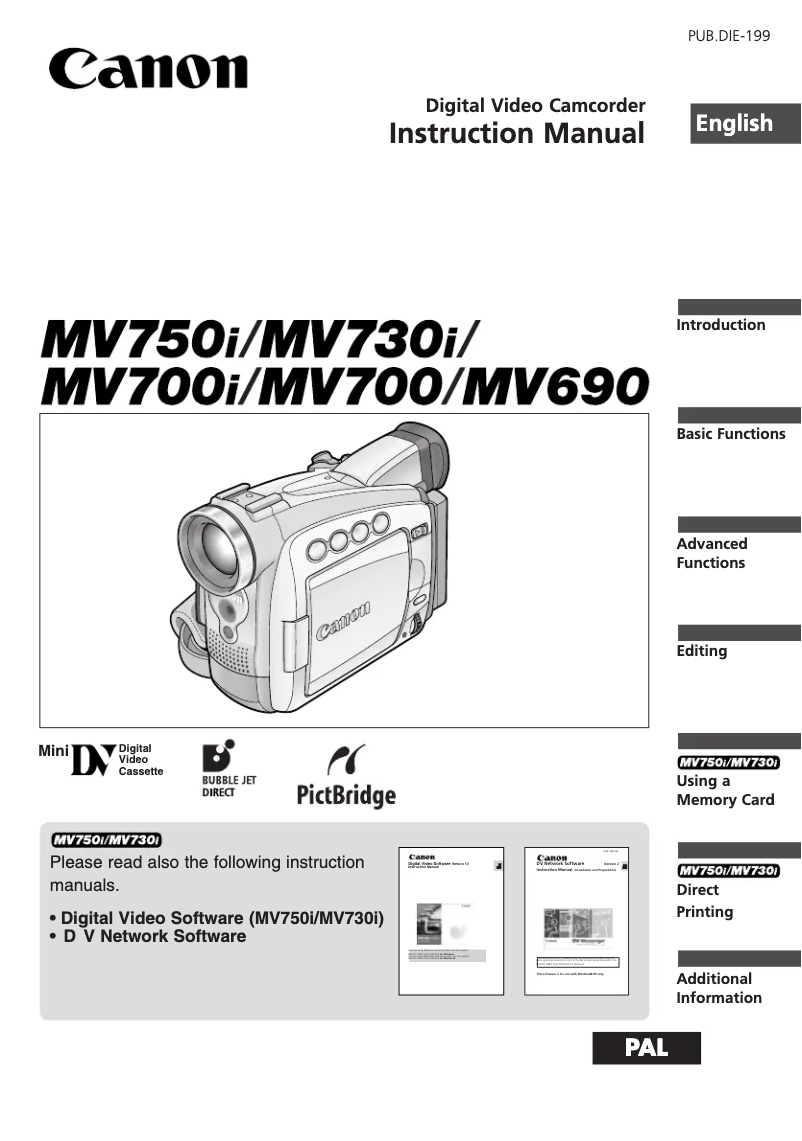 Página 1 del manual Manual de usuario Canon MV730i