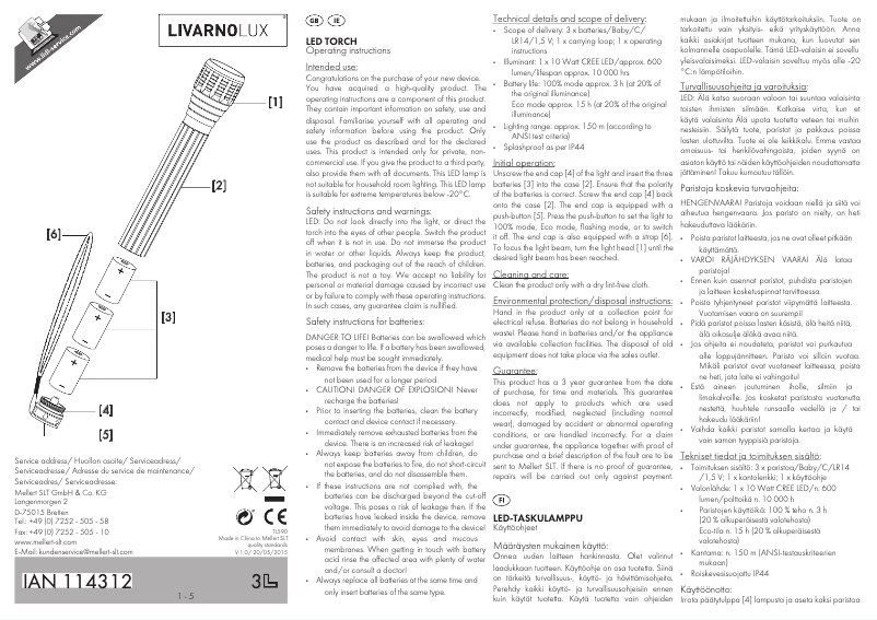 Image de la première page du manuel de l'appareil IAN 114312