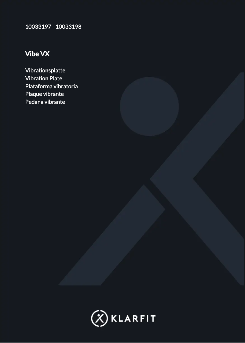 Image de la première page du manuel de l'appareil Vibe VX