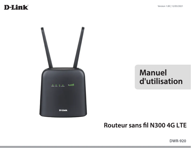 Image de la première page du manuel de l'appareil DWR-920