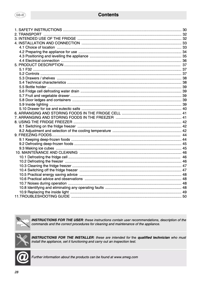 Image de la première page du manuel de l'appareil F 32 PVAS