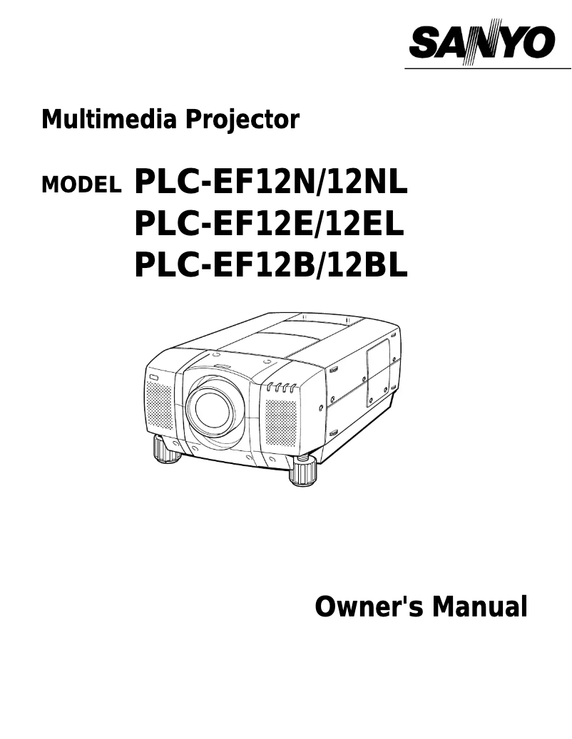 Page 1 de la notice Manuel utilisateur Sanyo PLC-EF12N