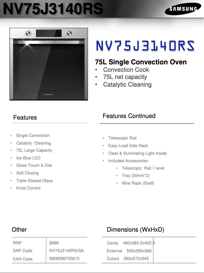 Image de la première page du manuel de l'appareil NV75J3140RS