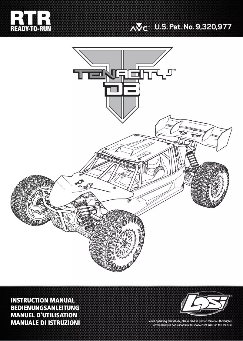 Page n°1 - Manuel utilisateur Losi LOS03014T2