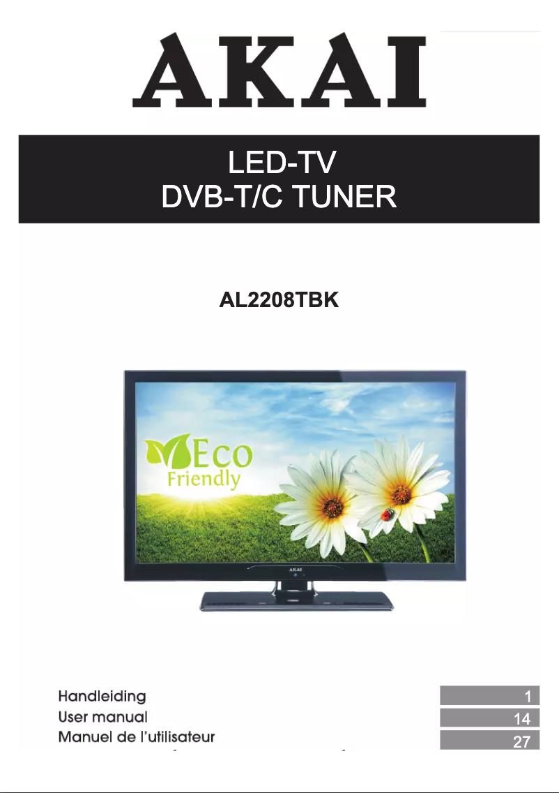 Imagen de la primera página del manual del dispositivo AL2208TBK