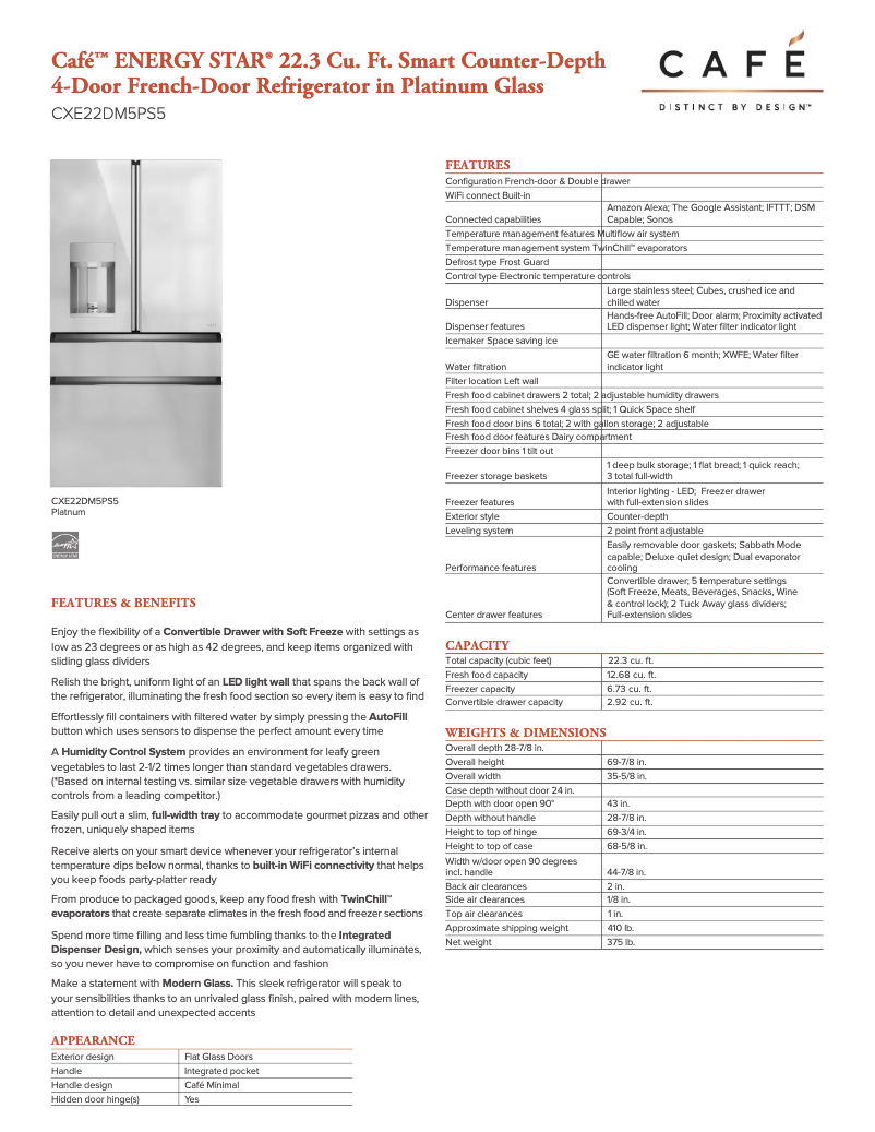 Image de la première page du manuel de l'appareil Café CXE22DM5PS5