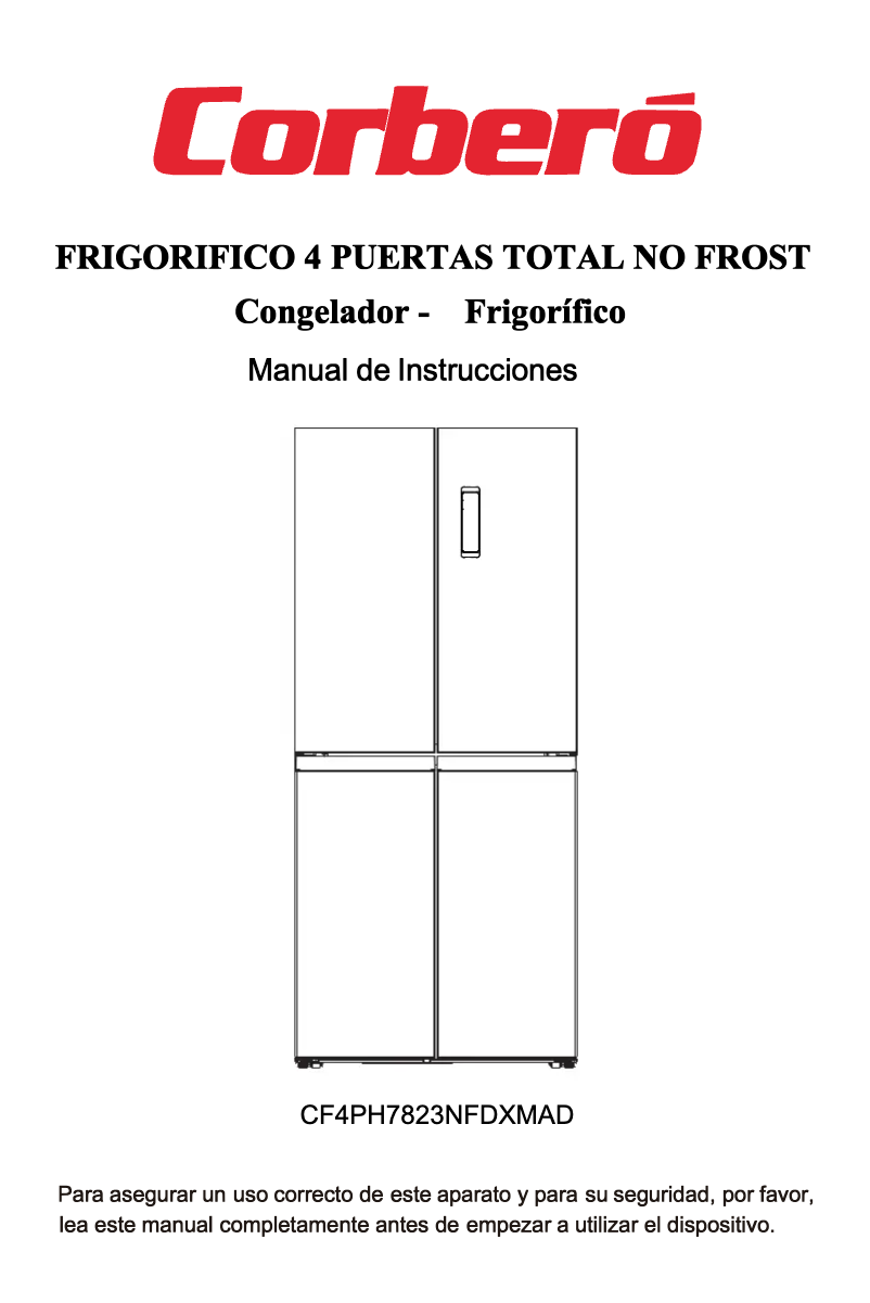 Page 1 of the manual User Manual Corbero CF4PH4823NFX