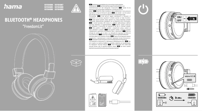 Page 1 de la notice Guide de démarrage rapide Hama Freedom Lit