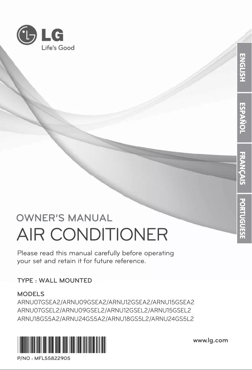 Page 1 de la notice Manuel utilisateur LG MULTI V ARNU24GS5L2