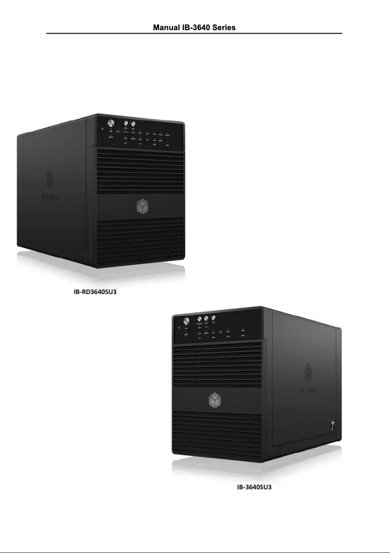 Page n°1 - Manuel utilisateur Icy Box IB-RD3640SU3