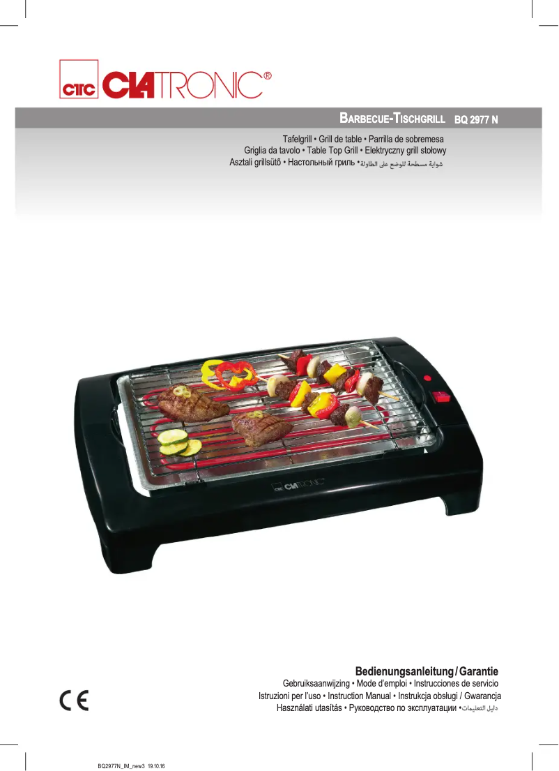 Page 1 de la notice Manuel utilisateur Clatronic BQ 2977 N