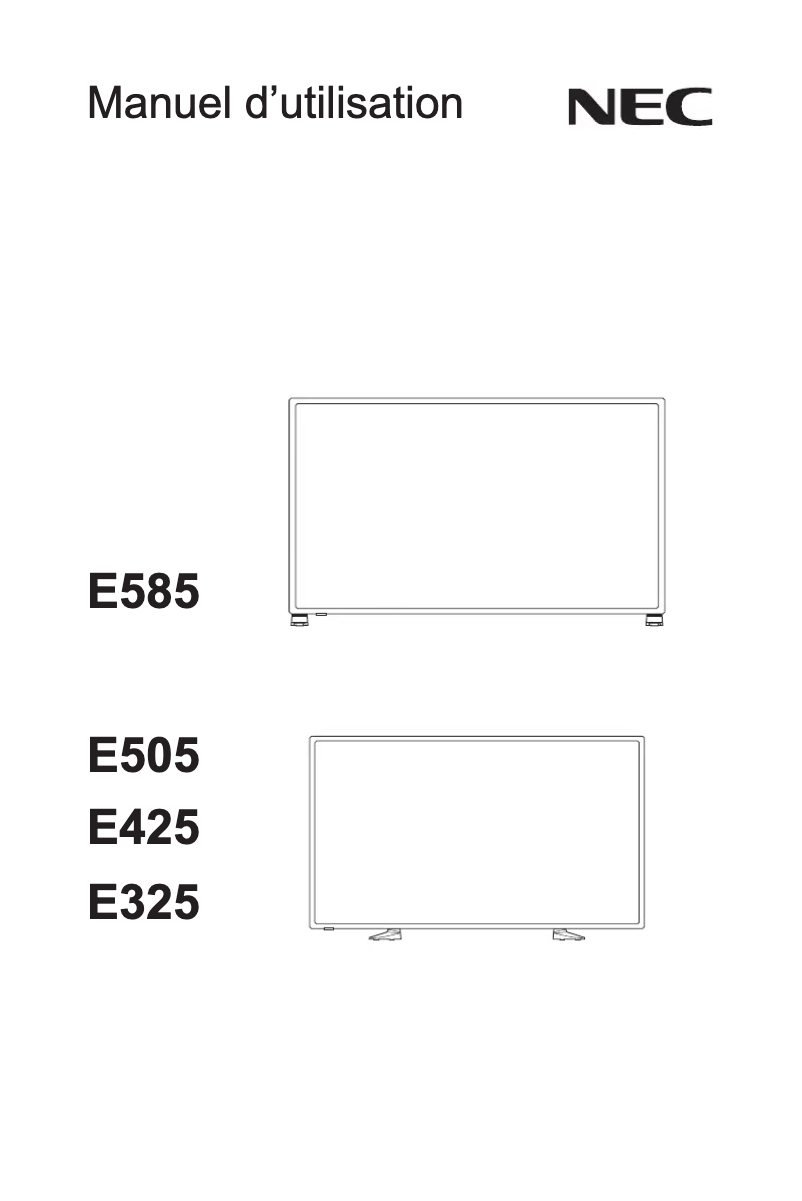 Page 1 de la notice Manuel utilisateur NEC E425