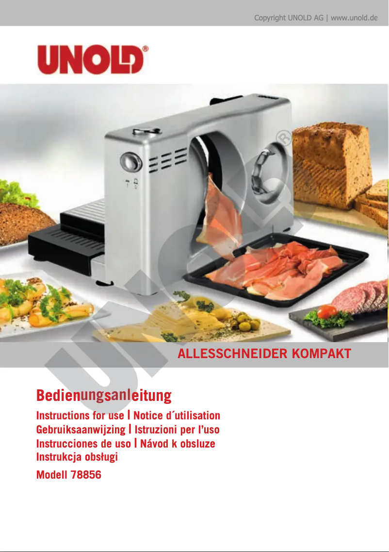 Page n°1 - Manuel utilisateur Unold Kompakt 78856